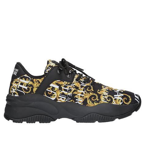 versace jeans sneaker black gold n149|Versace Jeans couture.